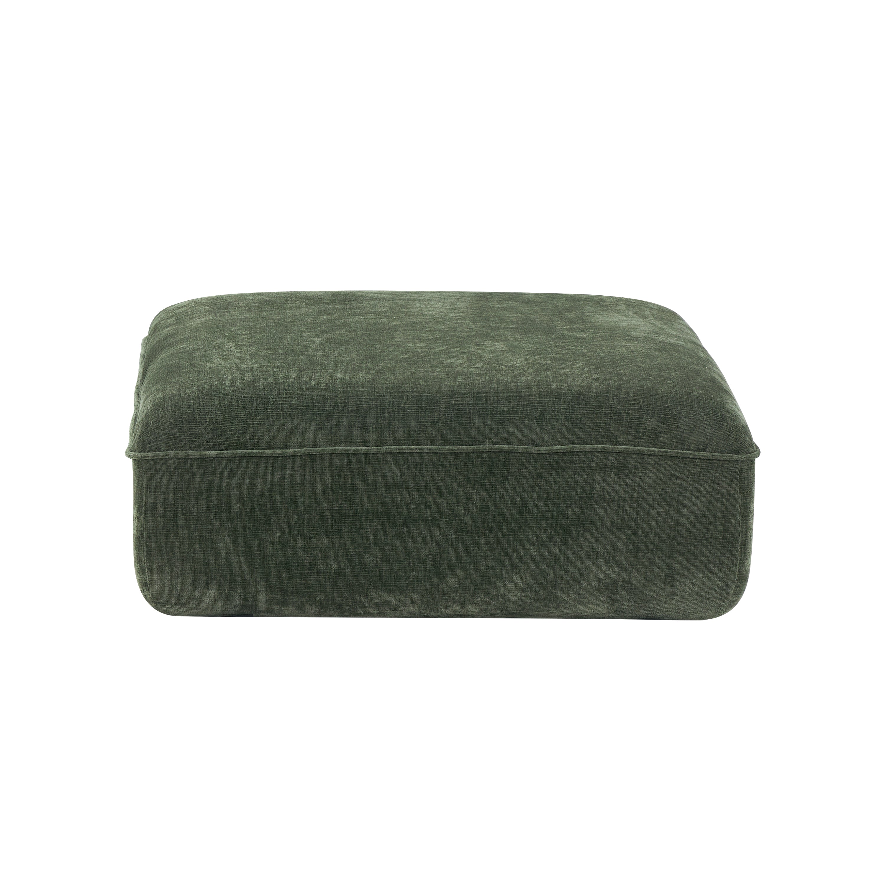 Sectional Sofa L-Shape Deep Seat Polyester Green 4 Seat 121 In
