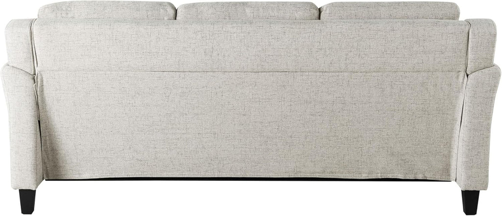 Harrington Sofa Beige With Curved Arms For Living Room