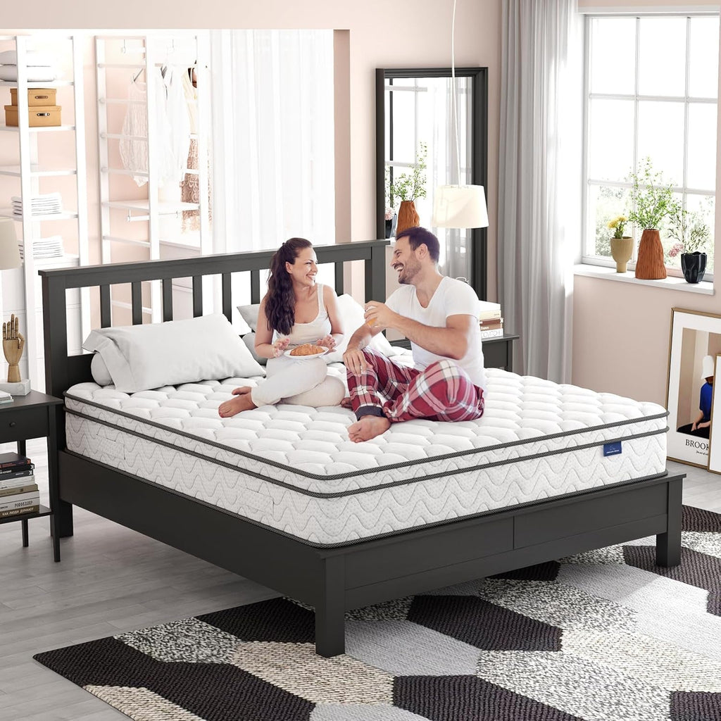 Twin Size Mattress 12Inch Fiberglass Free Memory Foam Hybrid