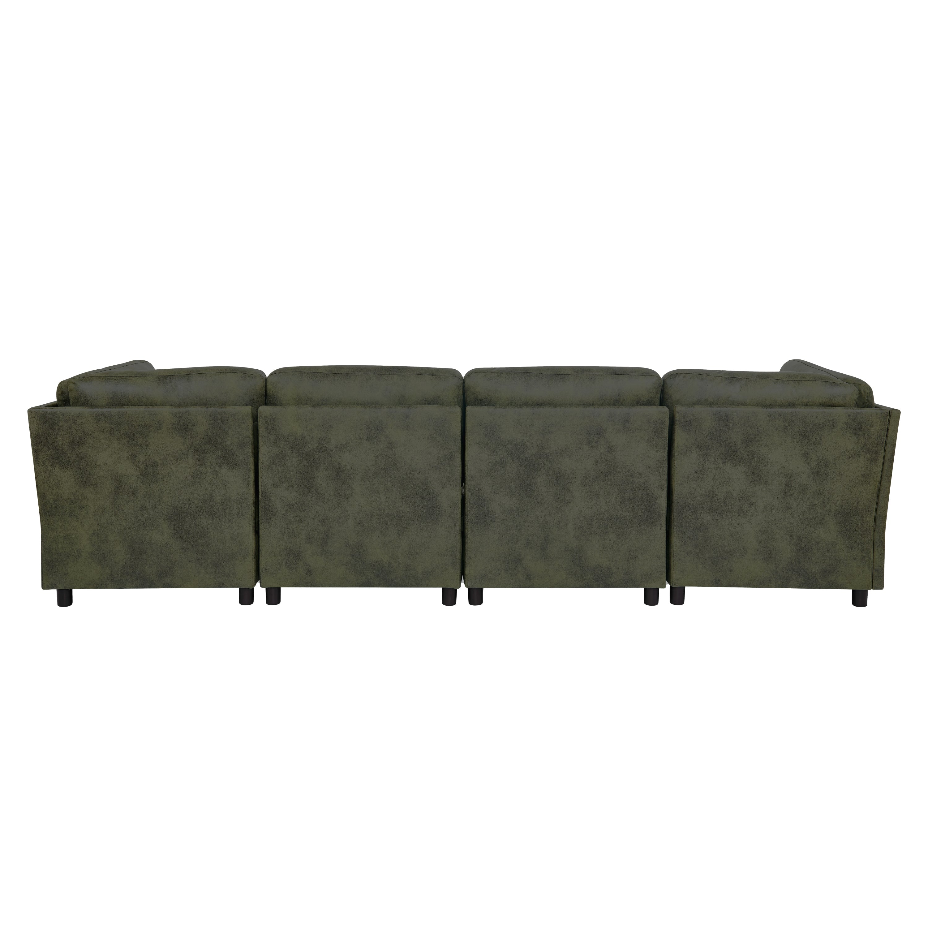 Sectional Sofa Modern Modular Faux Leather
