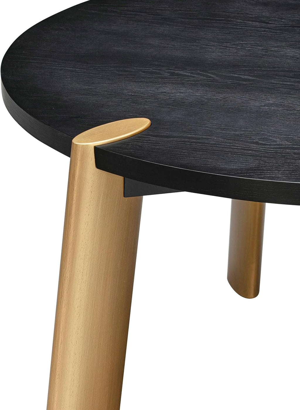 Tribase 47 Inch Round Burnt Black Dining Table Modern
