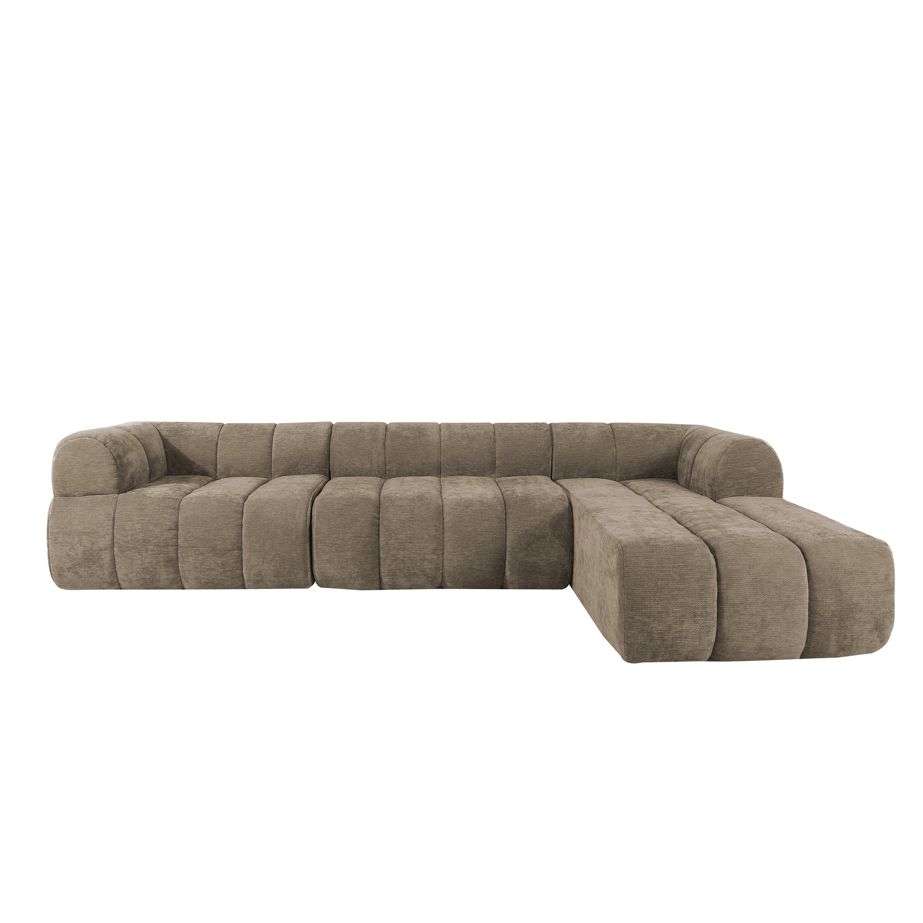 Sectional Sofa L-Shaped High-Density Foam 122-inch Right-Hand Facing