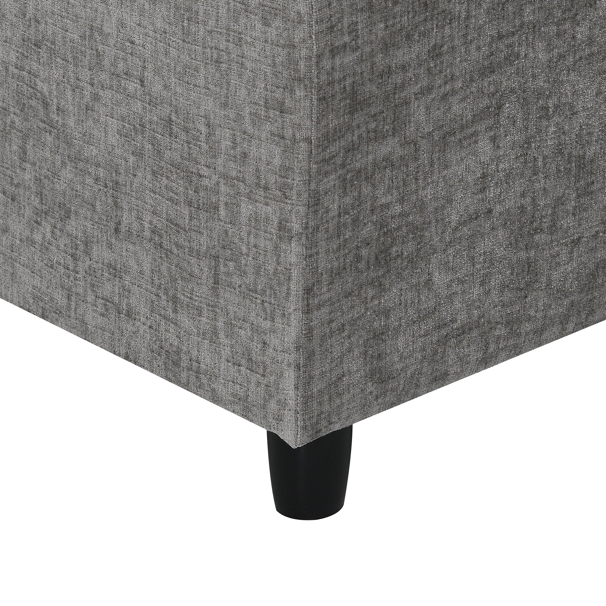 Sofa Modular U-Shape Chenille Gray 6 Seat Convertible Ottoman 130 In