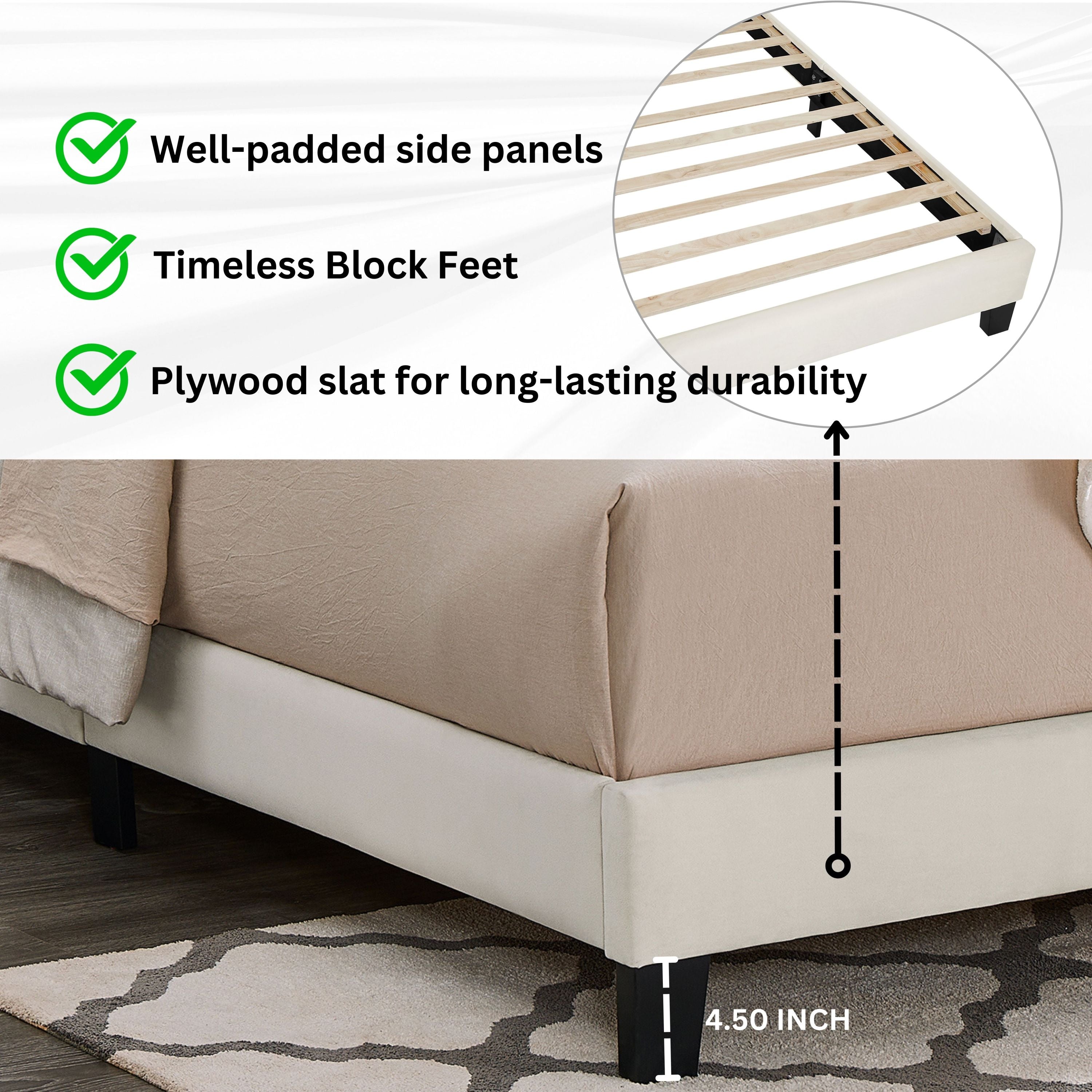 Findlay 2-Piece Bedroom Set, Plush 3D Upholstered Bed with Nightstand, Full