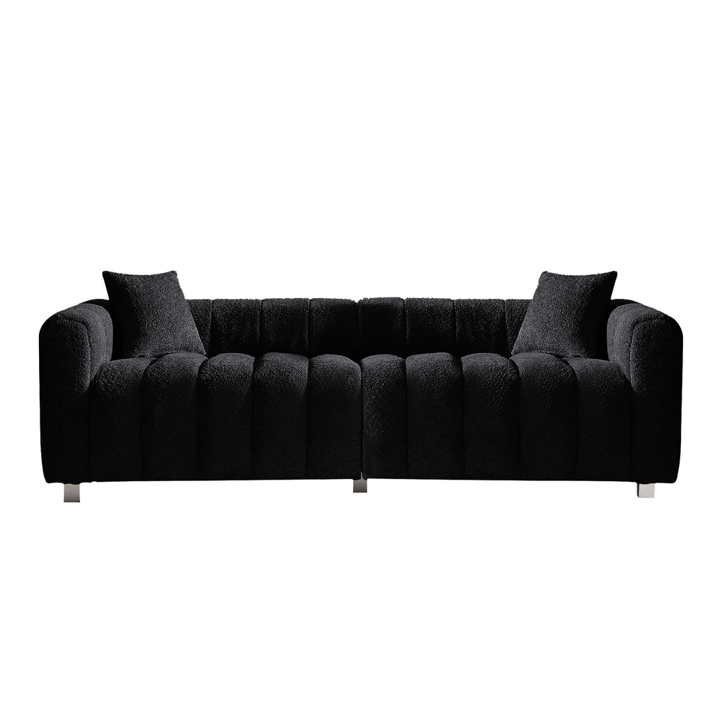 Sofa Bubble Velvet Modern 83 Inch with 2 Pillows