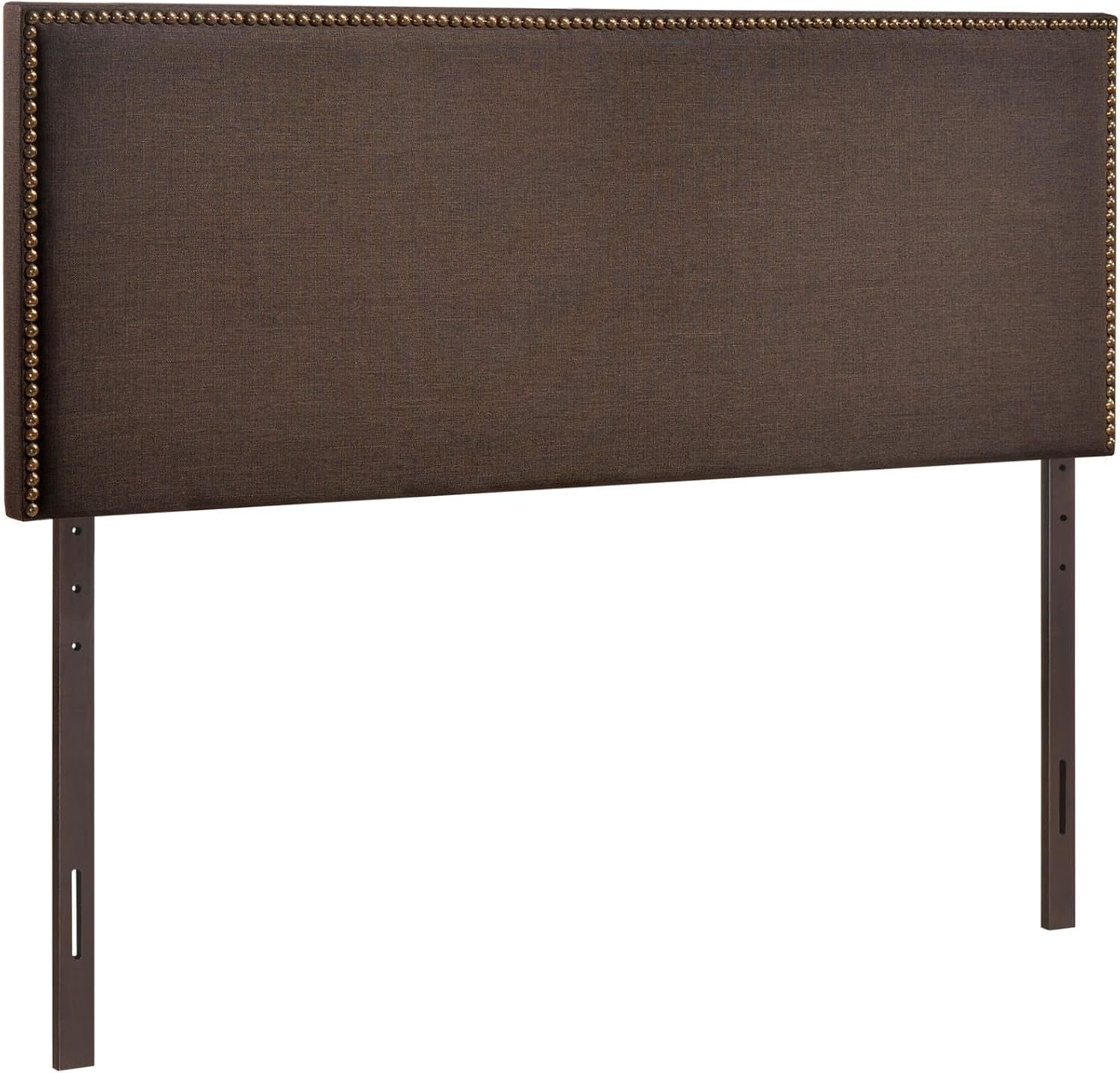 Elegant Upholstered Queen Headboard with Nailhead Trim