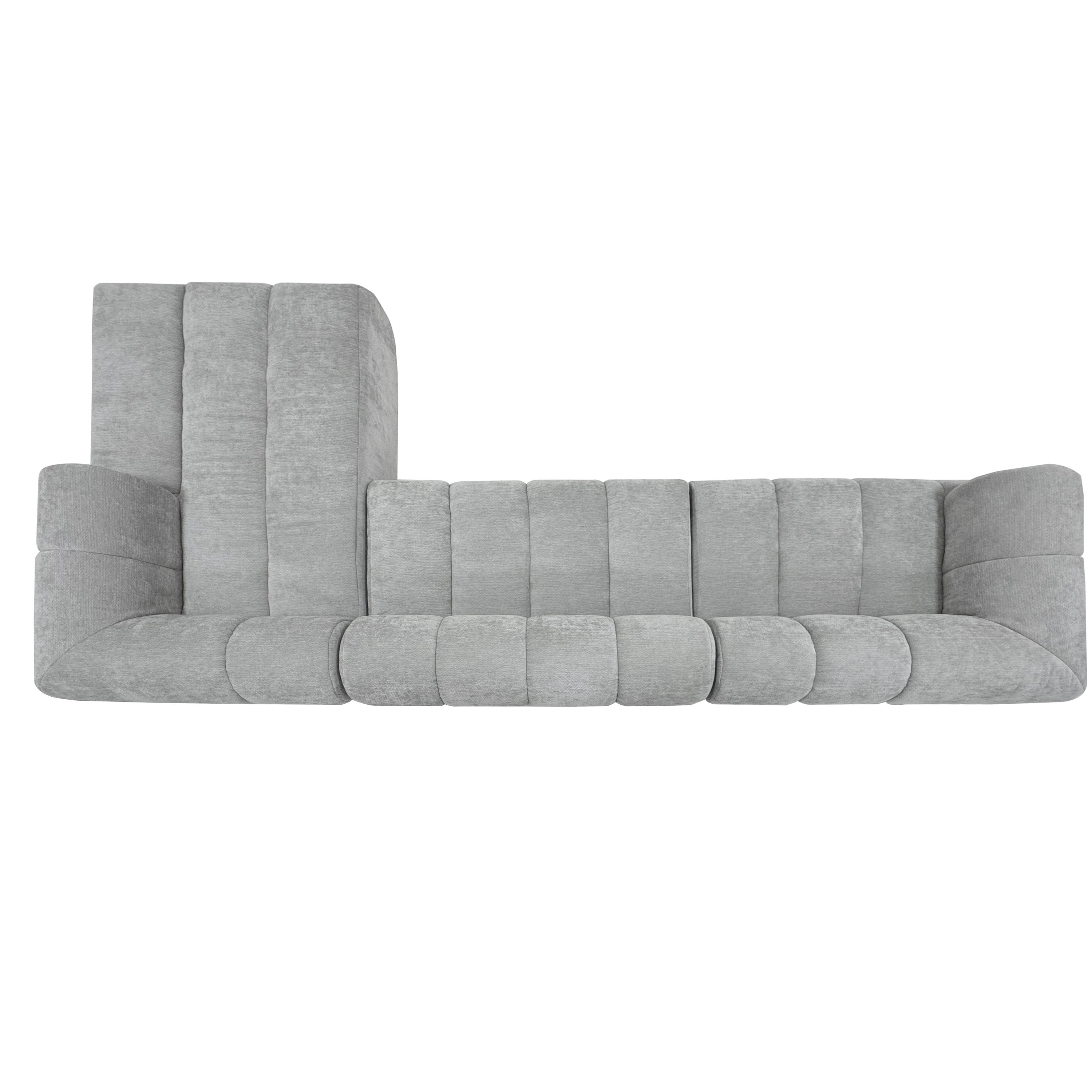 Sectional Sofa l Shaped Modern with Chaise Right Hand Facing 2 Piece Set