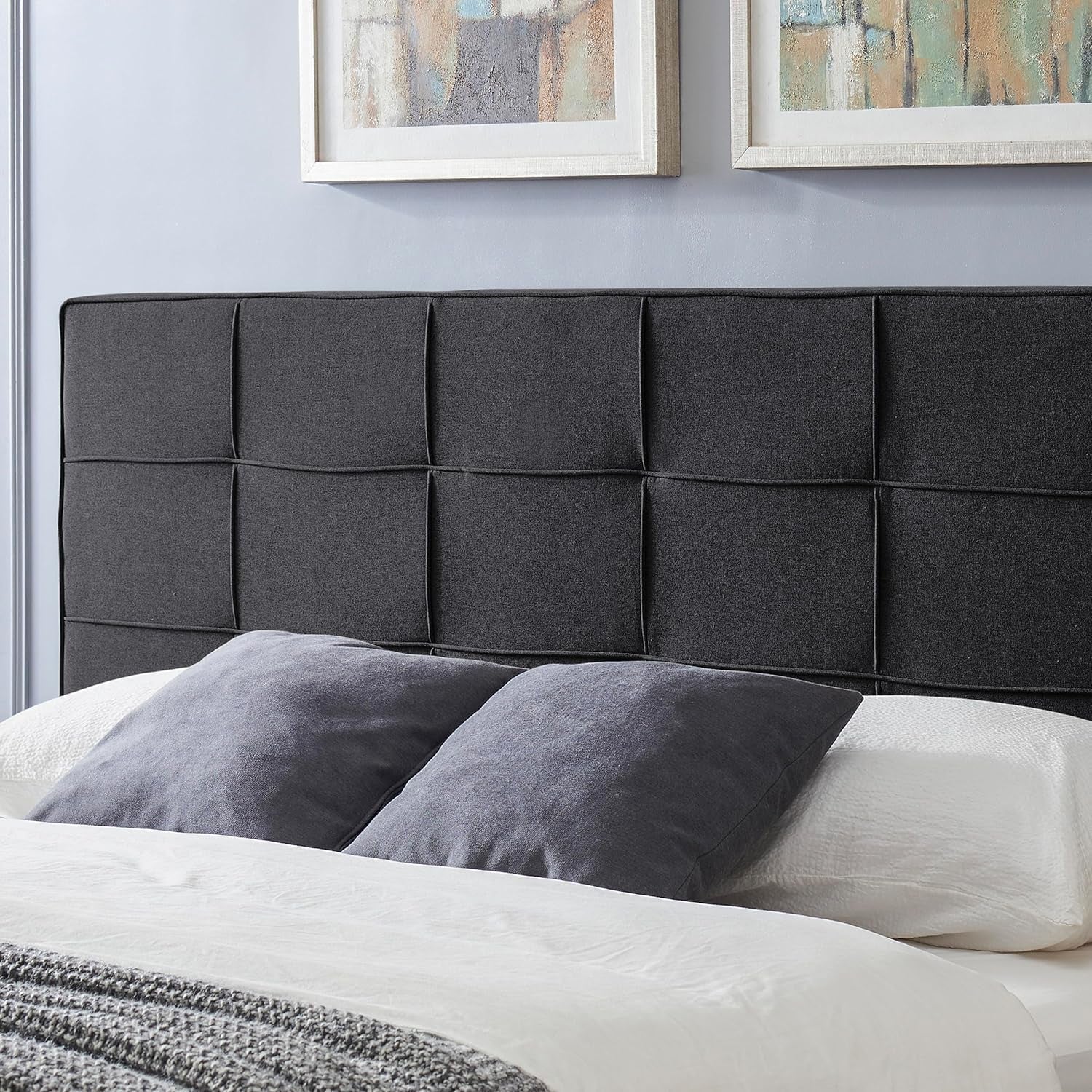 King Size Upholstered Headboard with Adjustable Modern Design