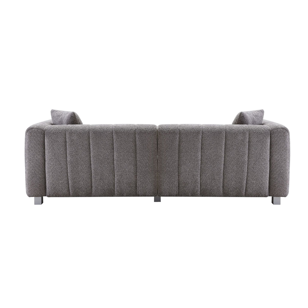 Sofa Modern Bubble Velvet Upholstered with Metal Base Legs 3 Seater