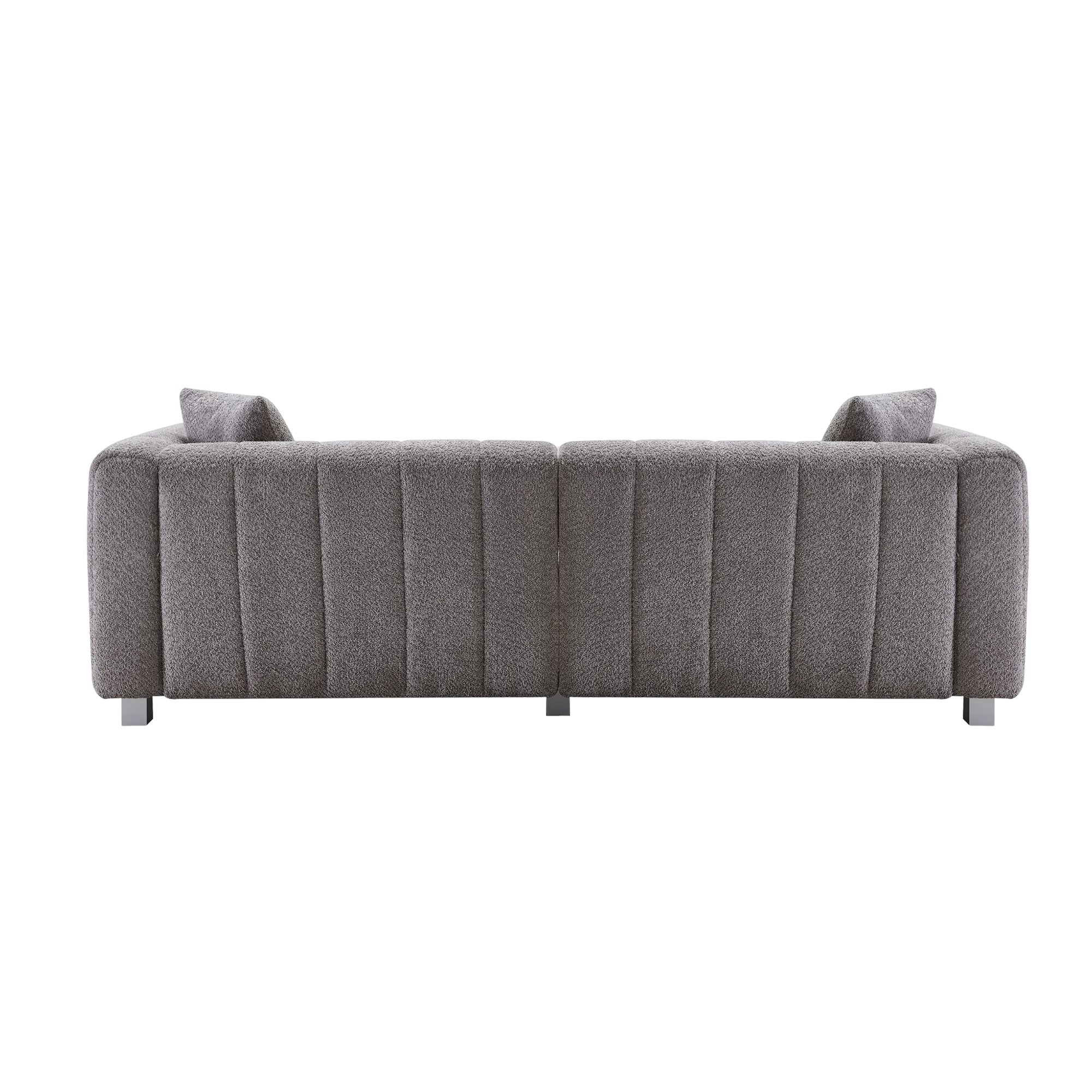 Sofa Modern Bubble Velvet Upholstered with Metal Base Legs 3 Seater