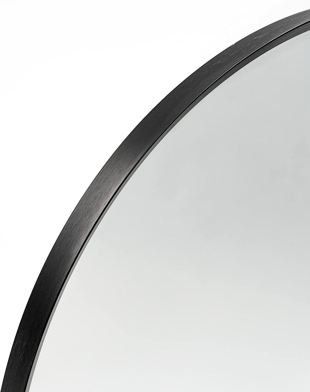 Bathroom Wall Mirror Arched Black Metal Frame 24x36 Inch Entryway