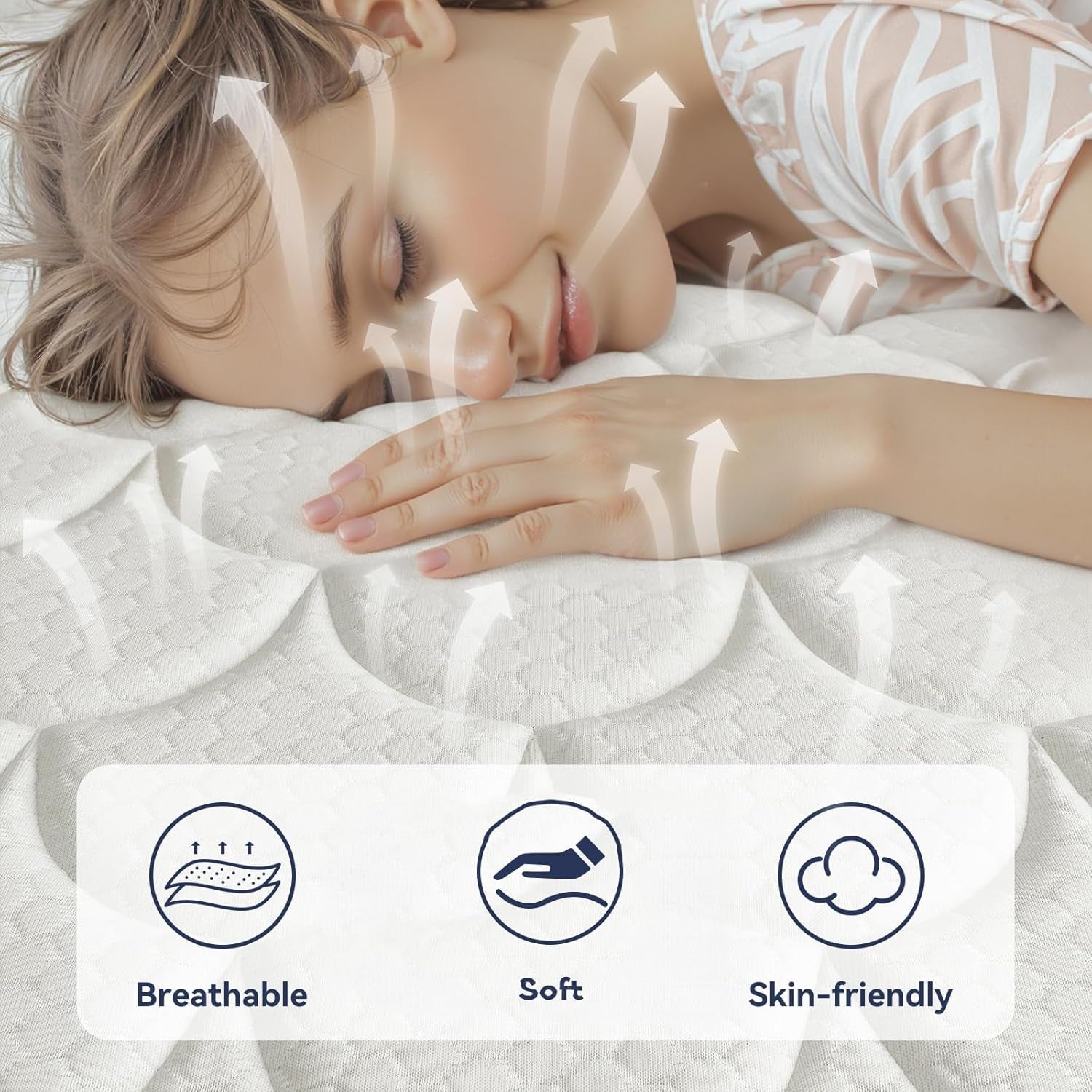 Queen Hybrid Mattress Gel Memory Foam Certipur US Certified