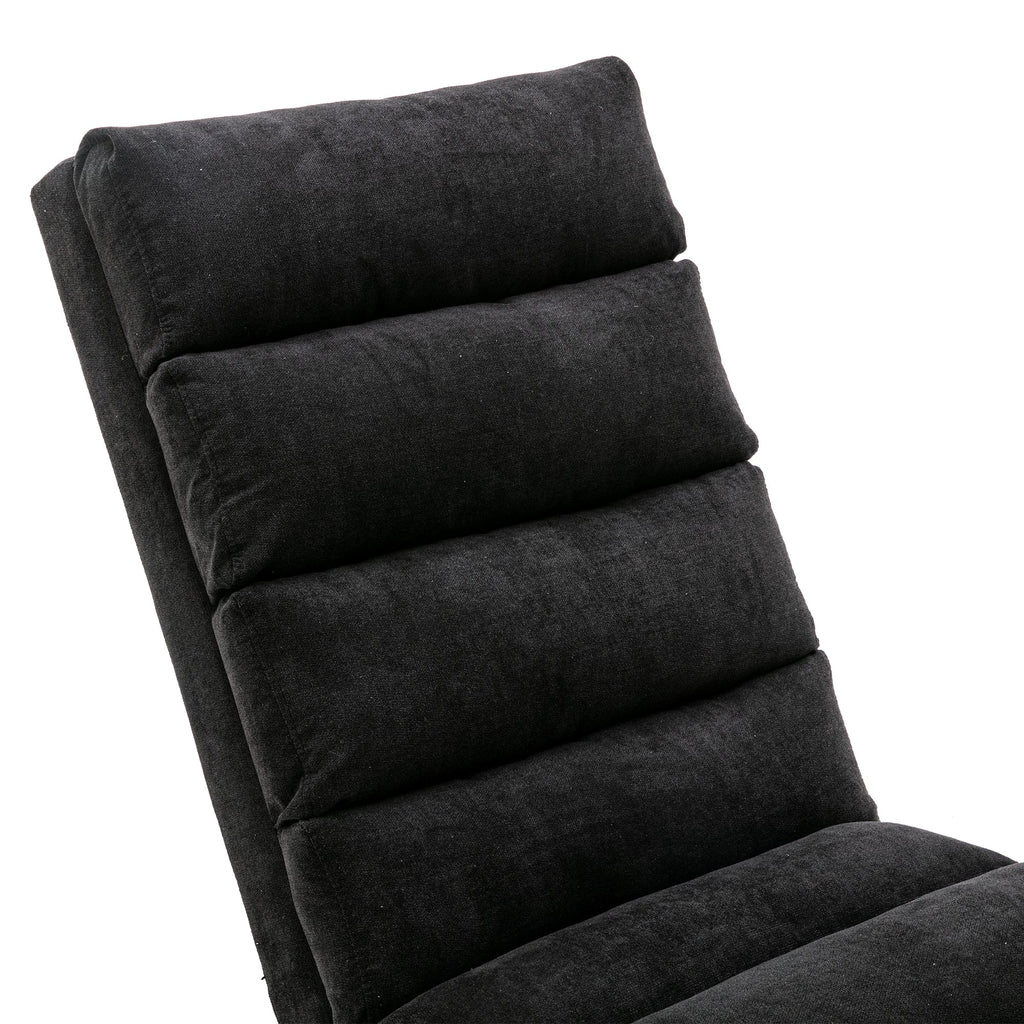 Luxury Upholstered Chaise Lounge, Vibration Relaxation, Fixed Back Recliner