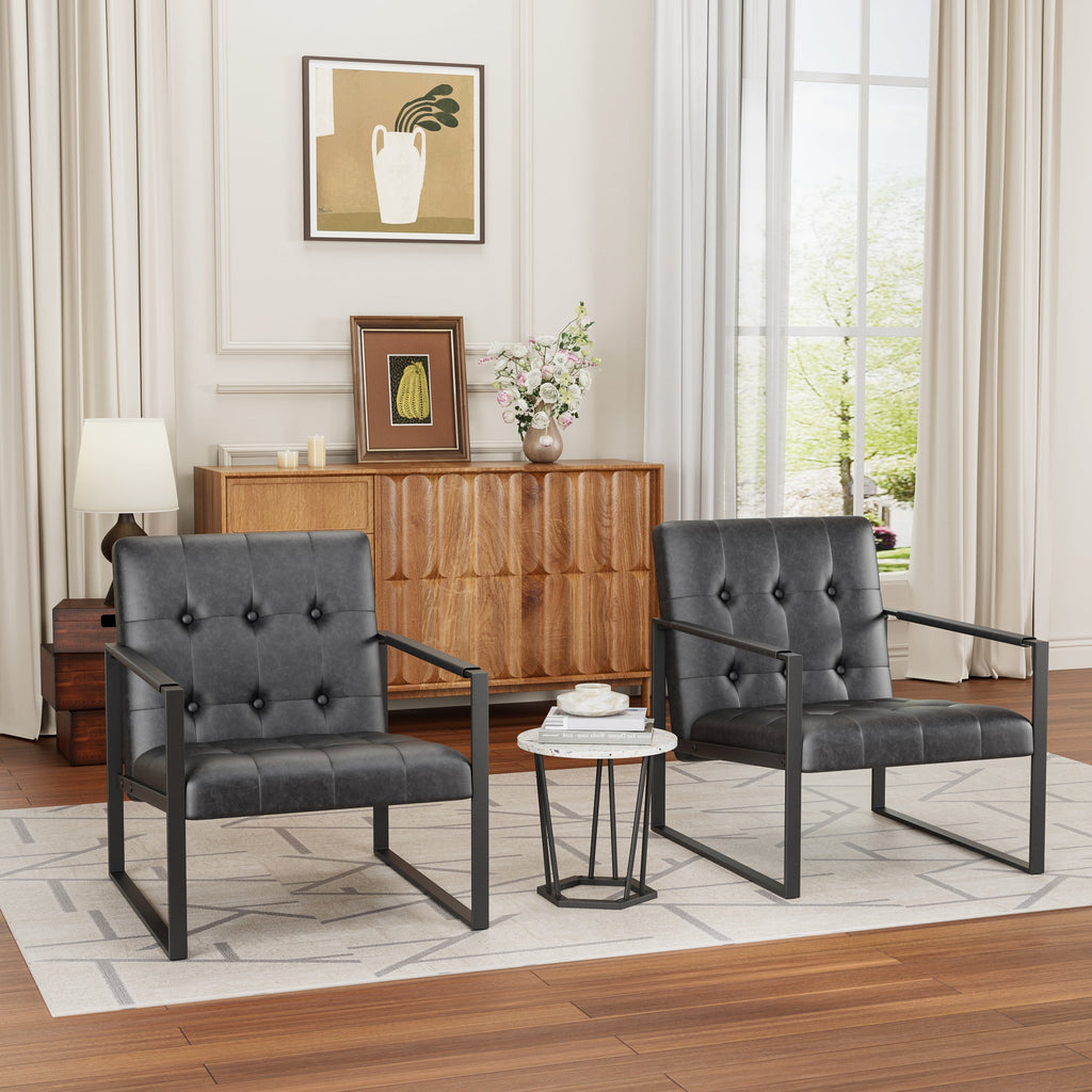 Accent Chair Modern Linen Upholstered Bedroom Living Room Office