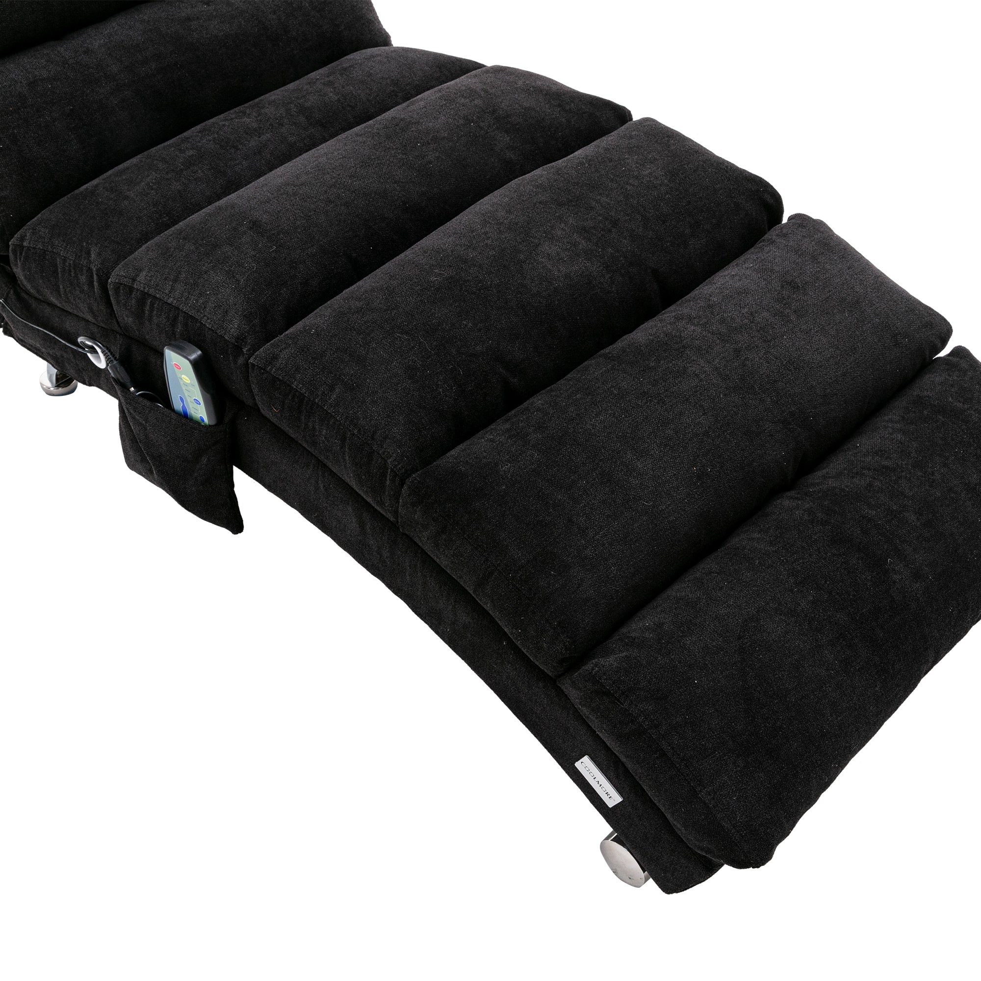 Luxury Upholstered Chaise Lounge, Vibration Relaxation, Fixed Back Recliner