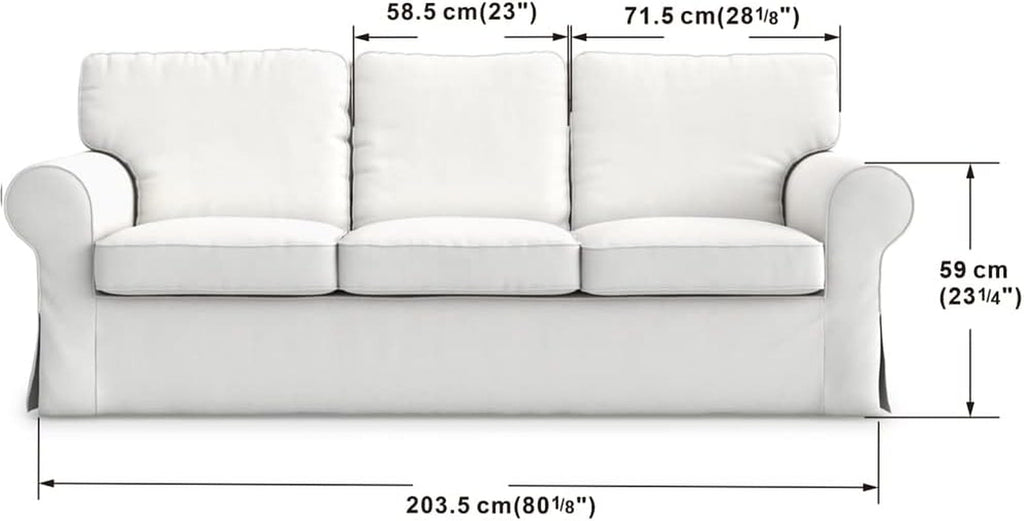 IKEA Ektorp 3 Seat Sofa Slipcover White Replacement