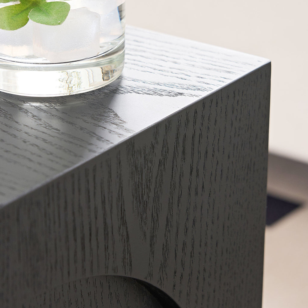 15.74 in Square Side Table, Coffee Table Accent, Living Room Bedroom, Black