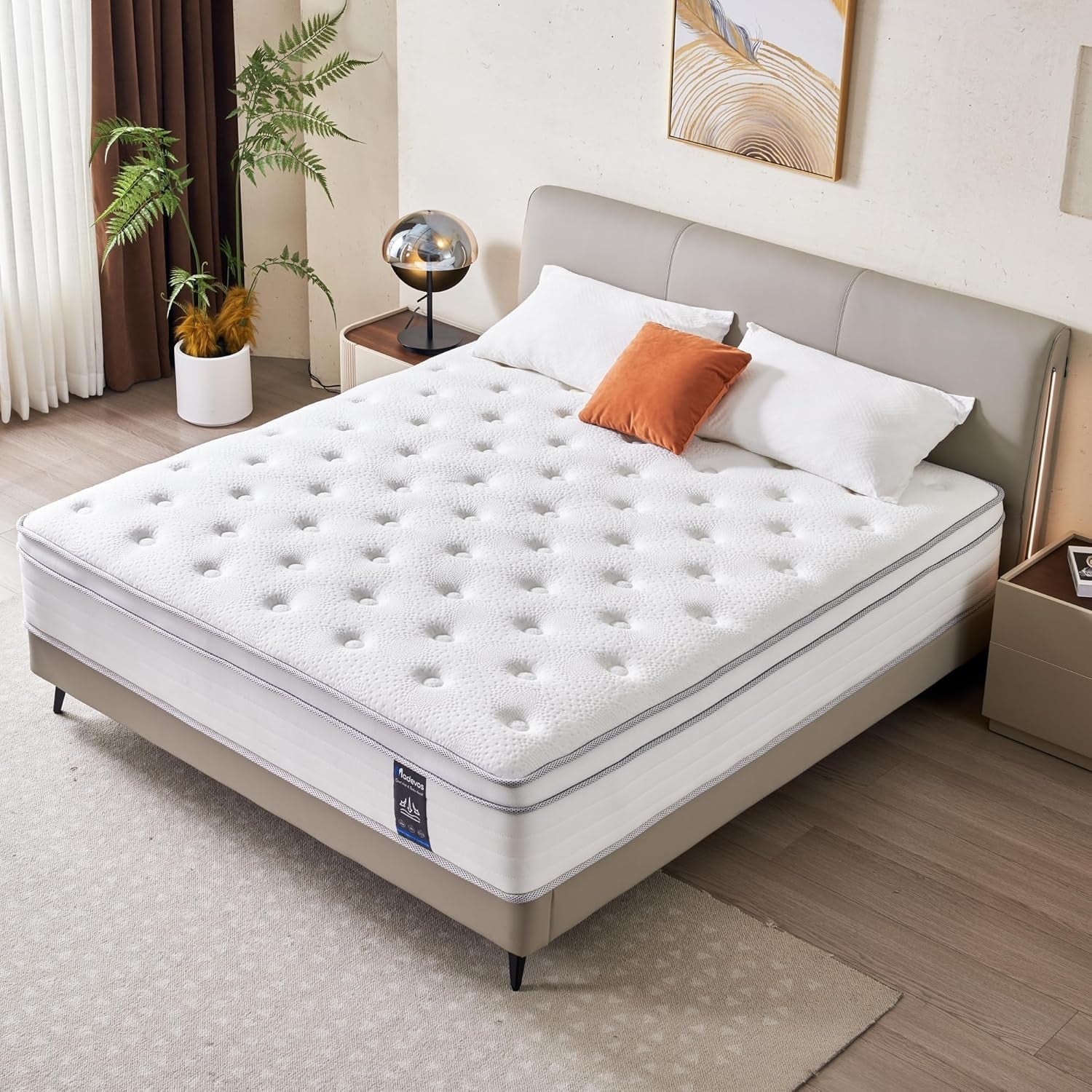 Queen Twelve Inch Hybrid Memory Foam Mattress Boxed Premium