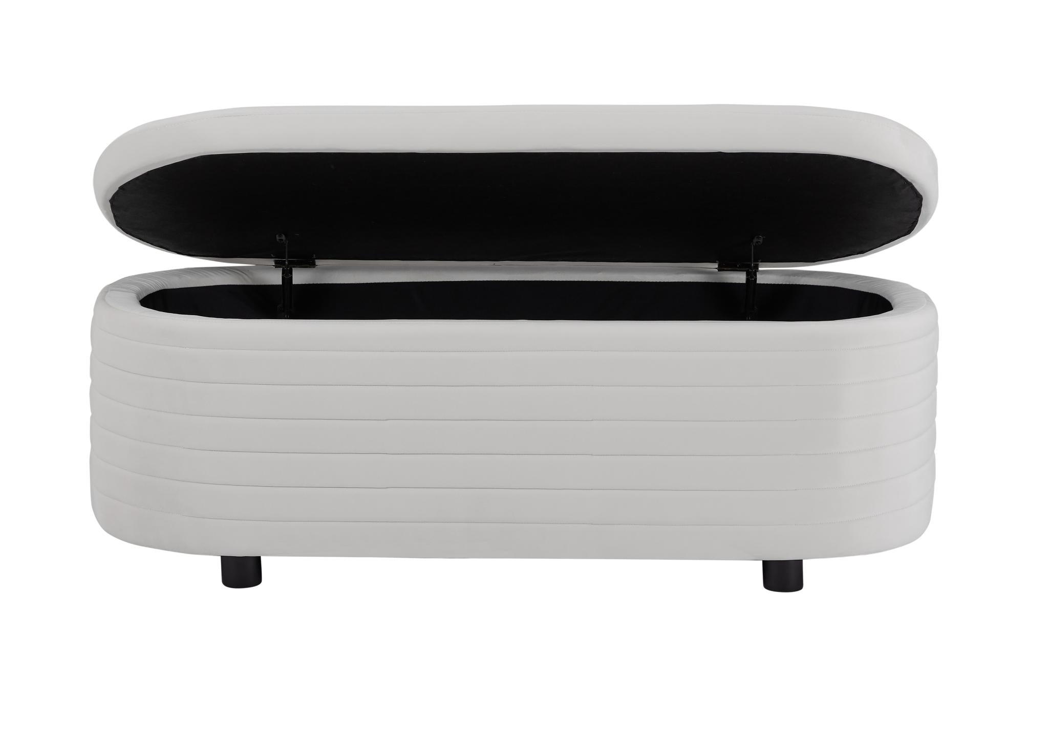Multi-functional storage velvet material sofa bench