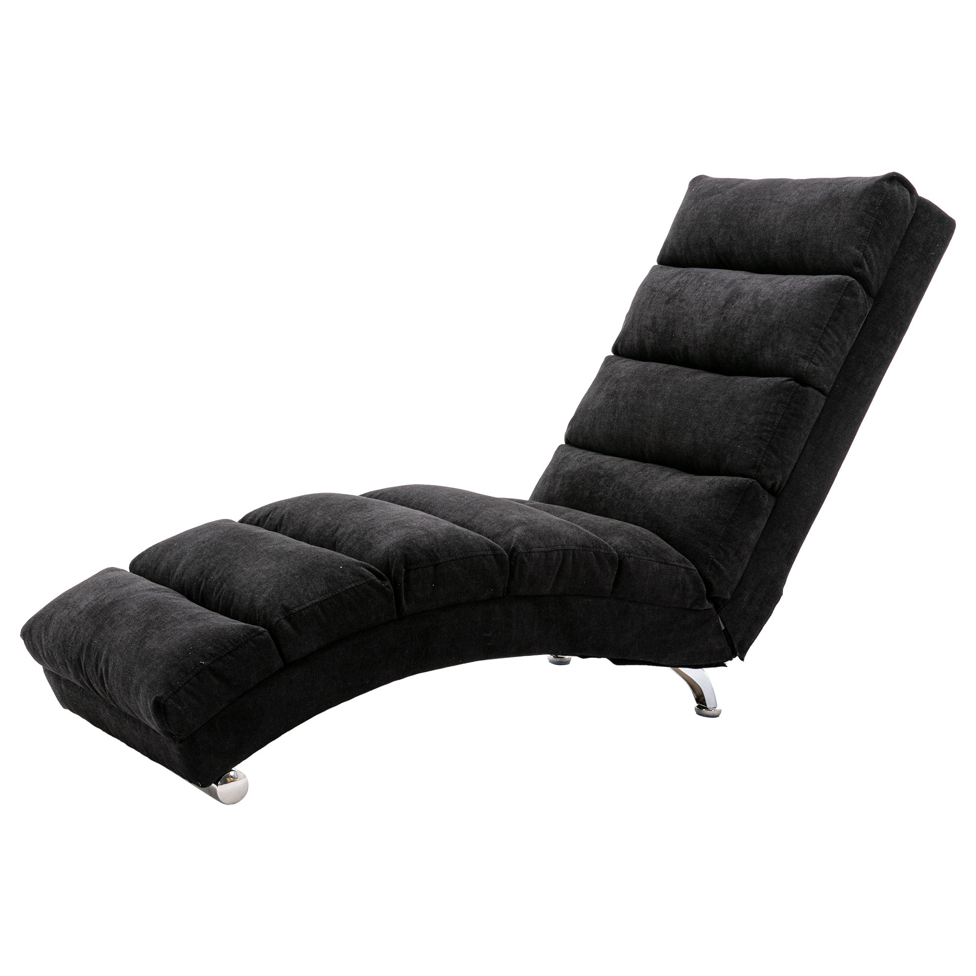 Luxury Upholstered Chaise Lounge, Vibration Relaxation, Fixed Back Recliner