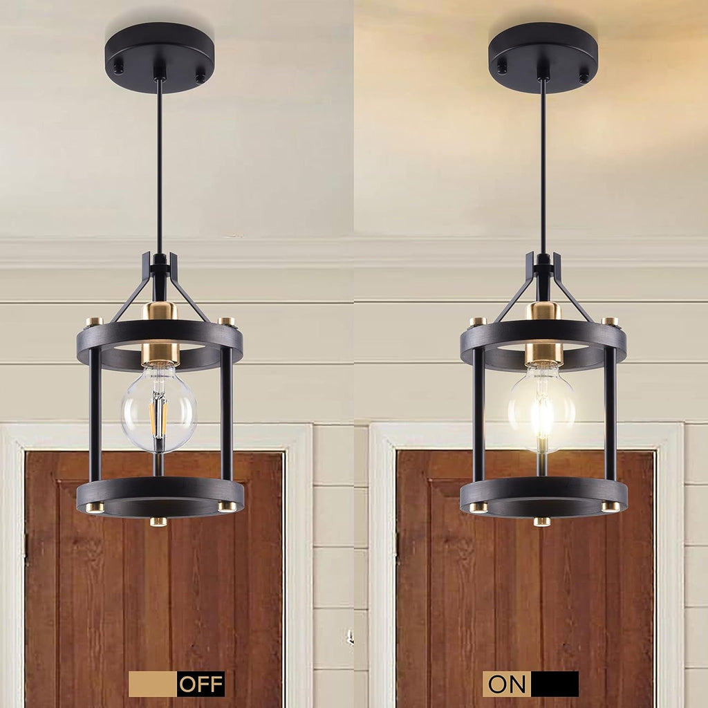 Black Farmhouse Pendant Lights With Adjustable Cords