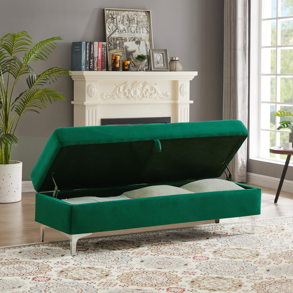 Storage Bench Solid Color 2 Seater Furniture Living Room Sofa Stool