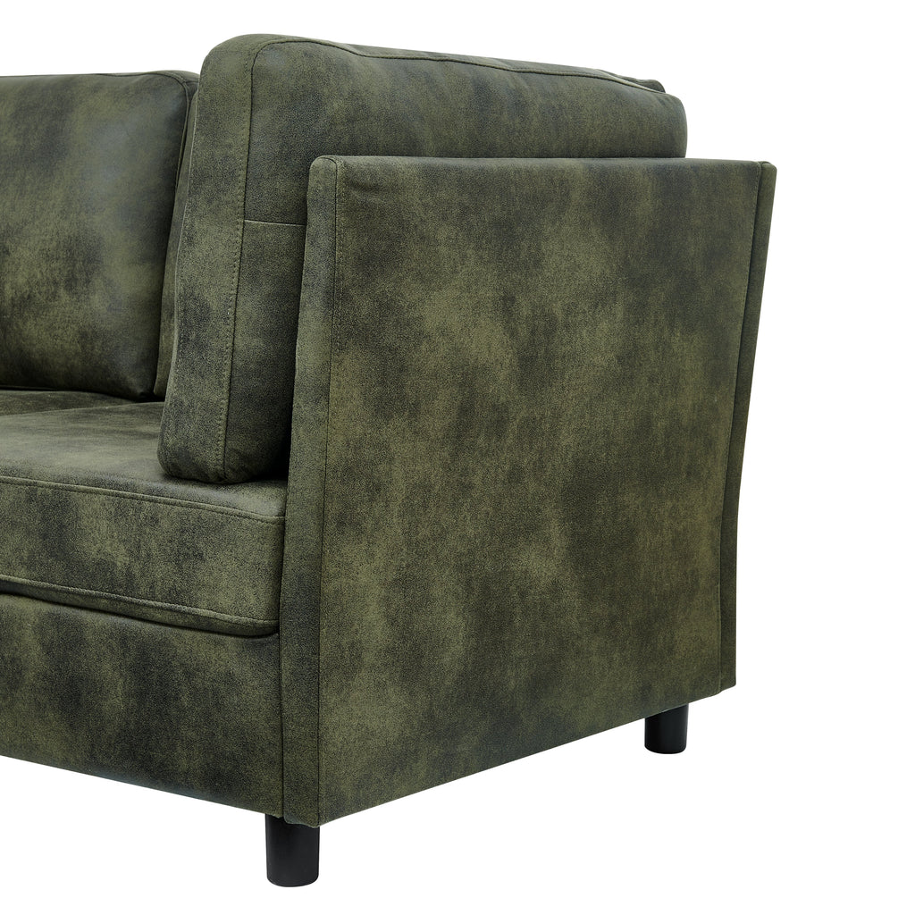 Sectional Sofa Modern Modular Faux Leather