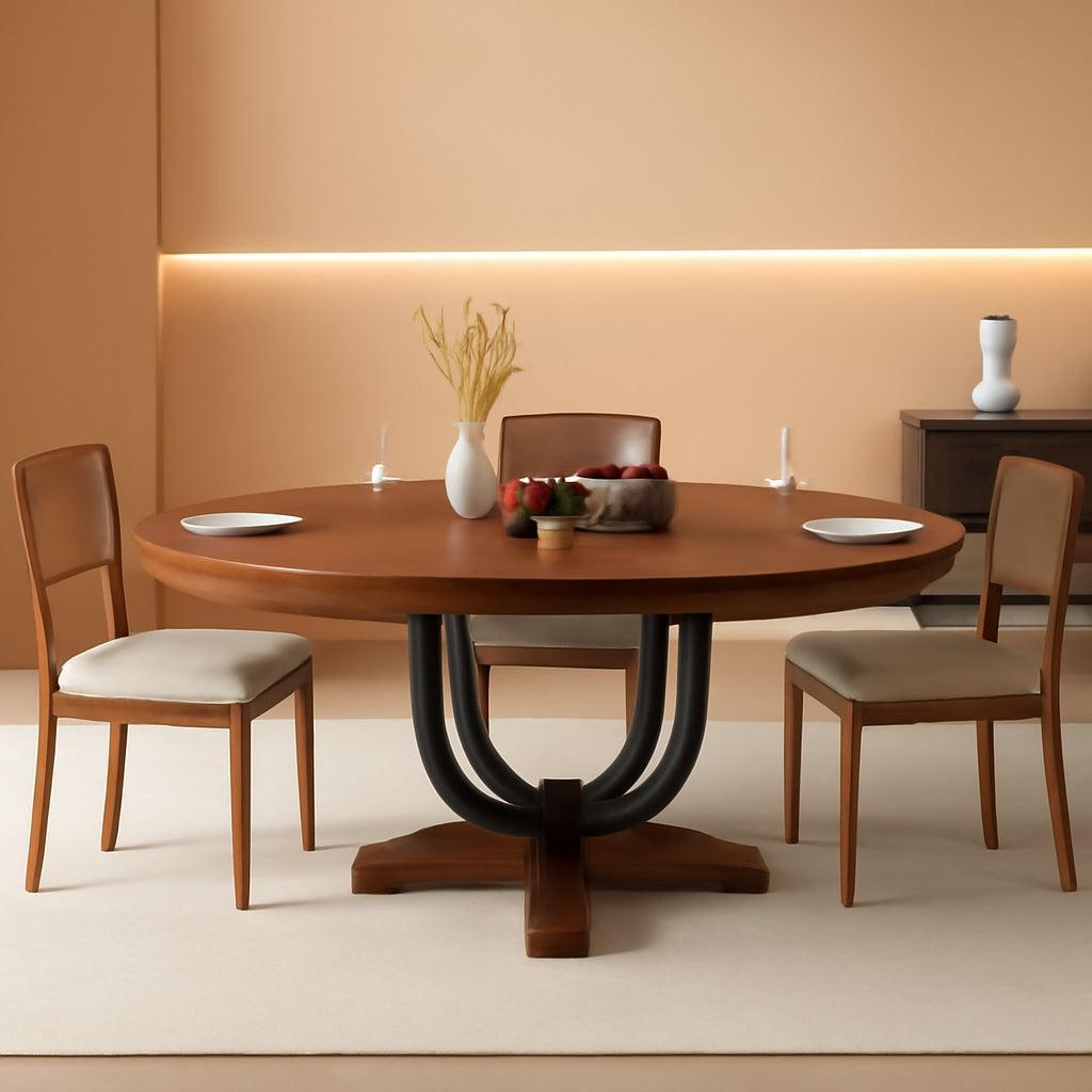 Walnut 59 Inch Fully Extendable Oval Dining Table