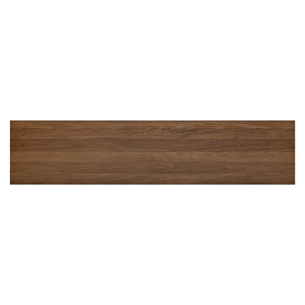 TV Stand Modern Walnut Top Gray Brick MDF Sliding Door Fits 70 In TV 66.9 In