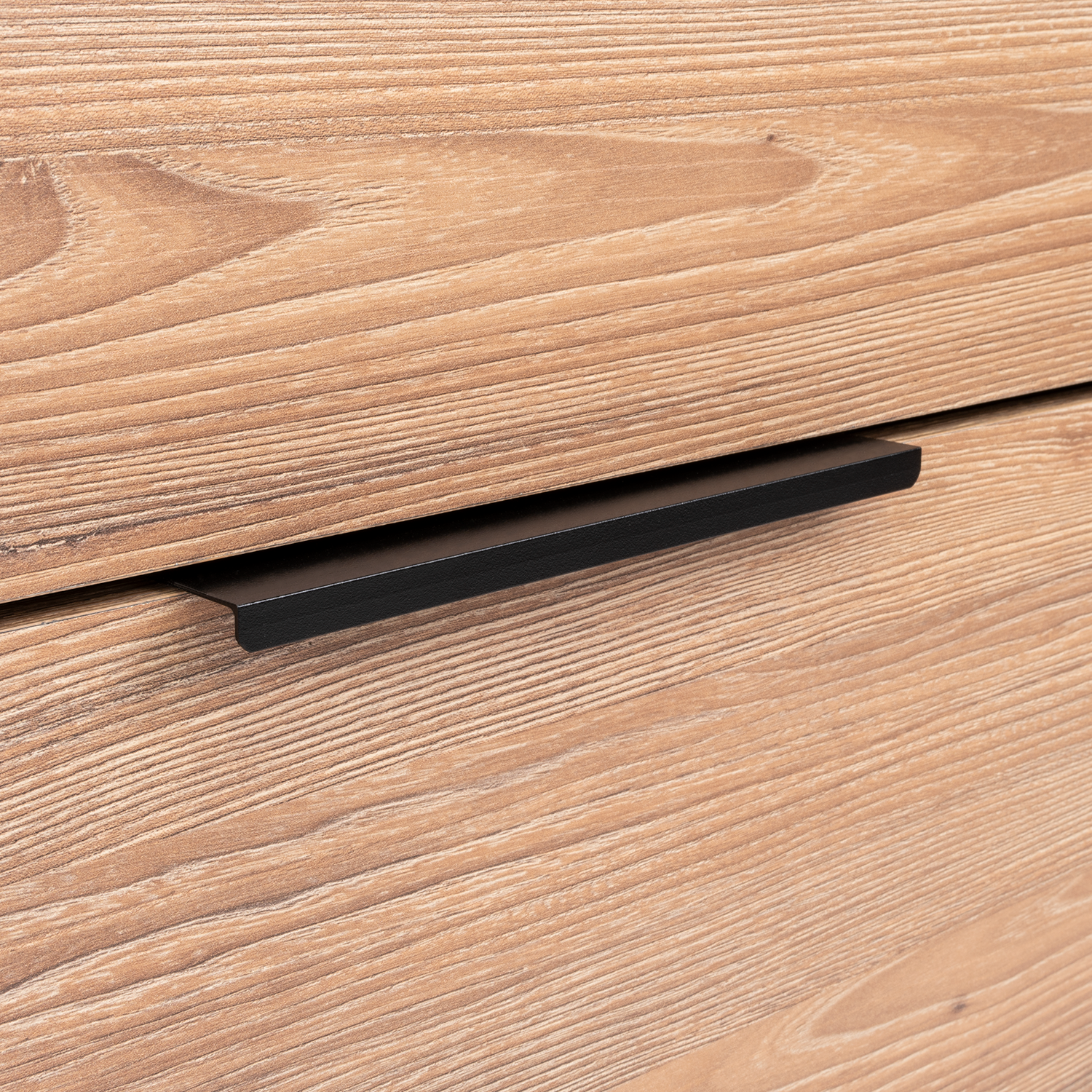Dresser Modern 4-Drawer Pine Particle Board Black Handles Set of 2 42.1 In