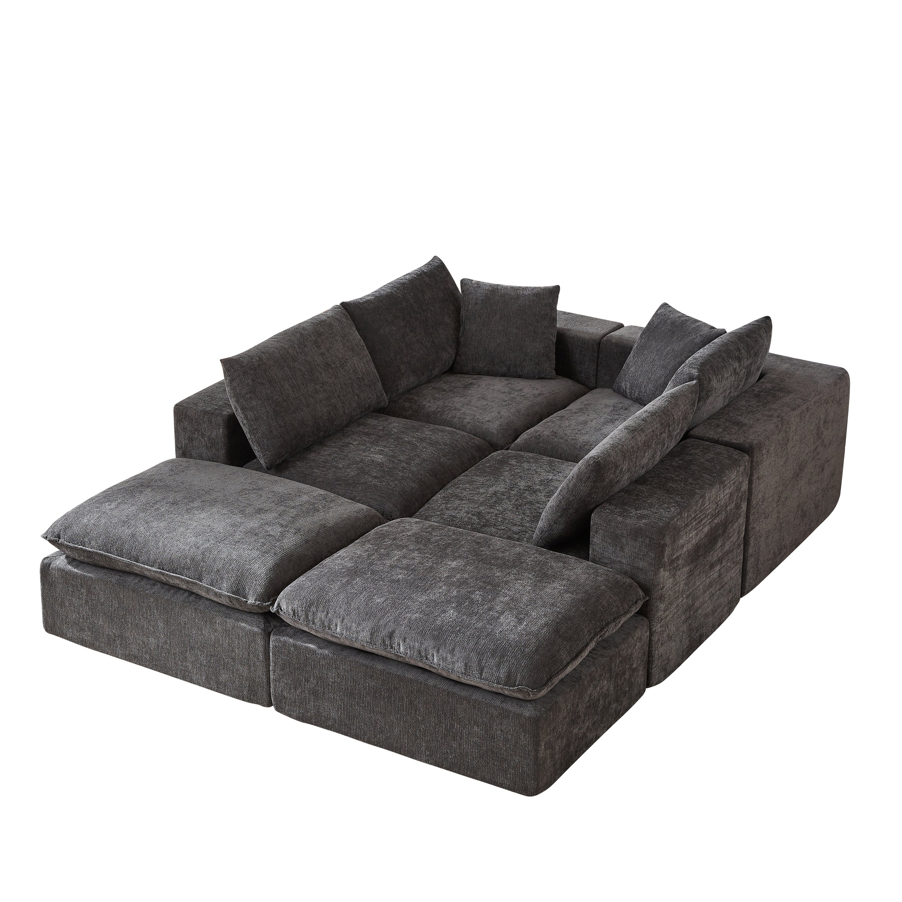 Sofa Sectional Modern Chenille Cloud Modular with Configurable Comfort