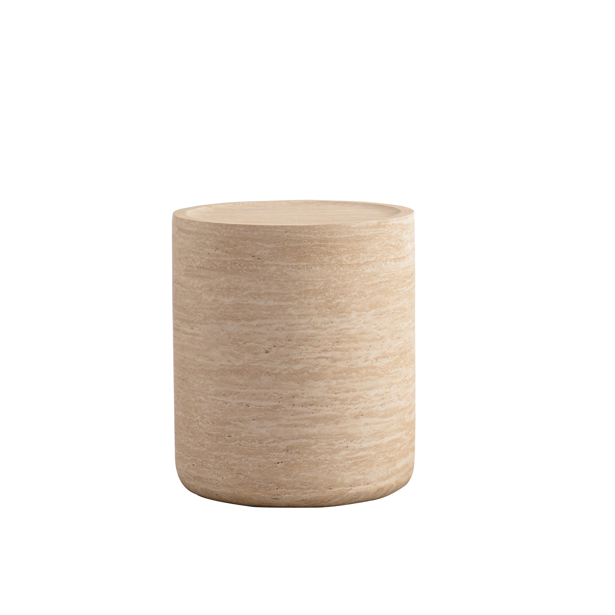 Round End Table, Mars Pattern, Drum Circle Side Table, No Assembly, Living Room