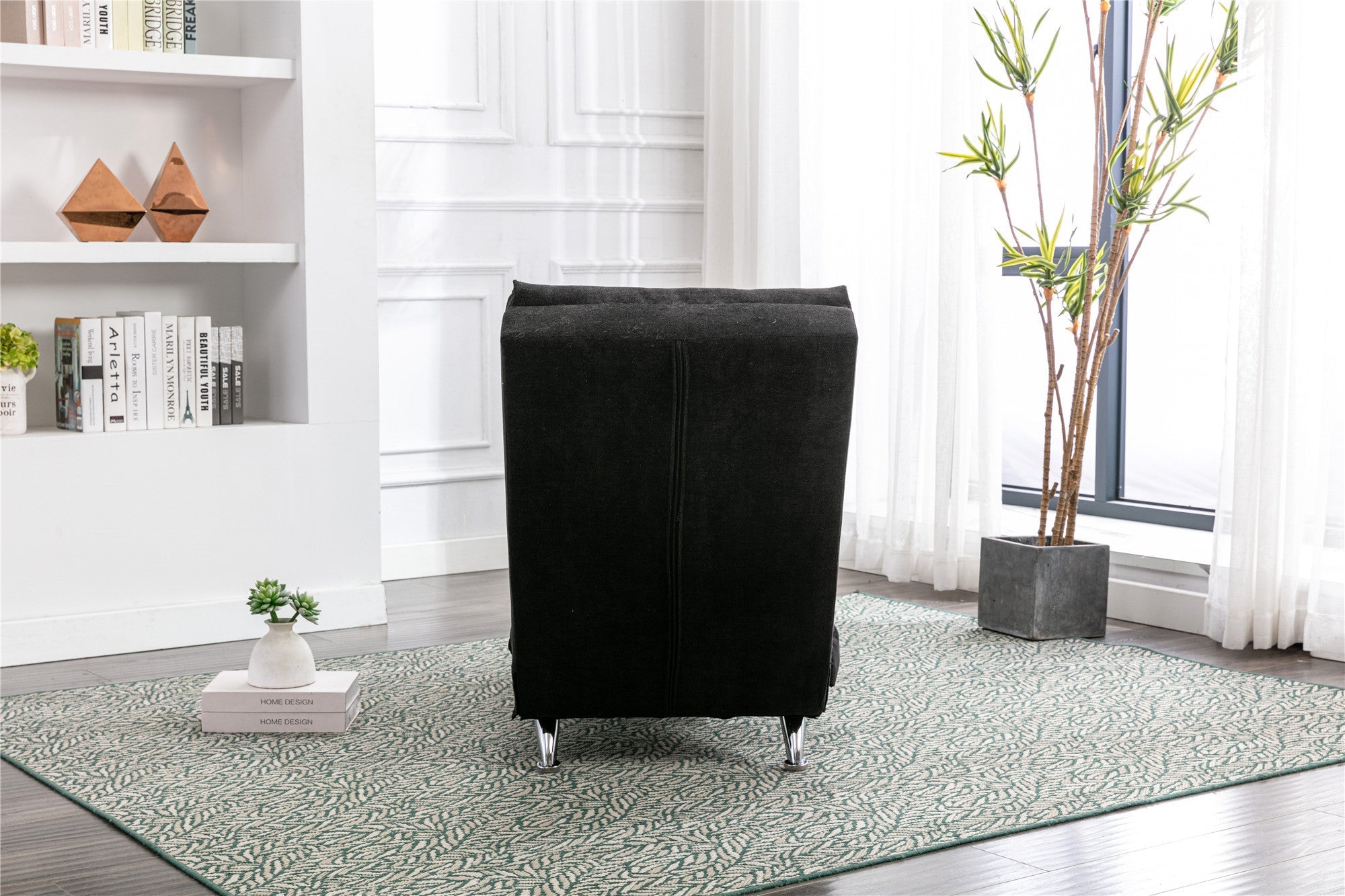 Luxury Upholstered Chaise Lounge, Vibration Relaxation, Fixed Back Recliner