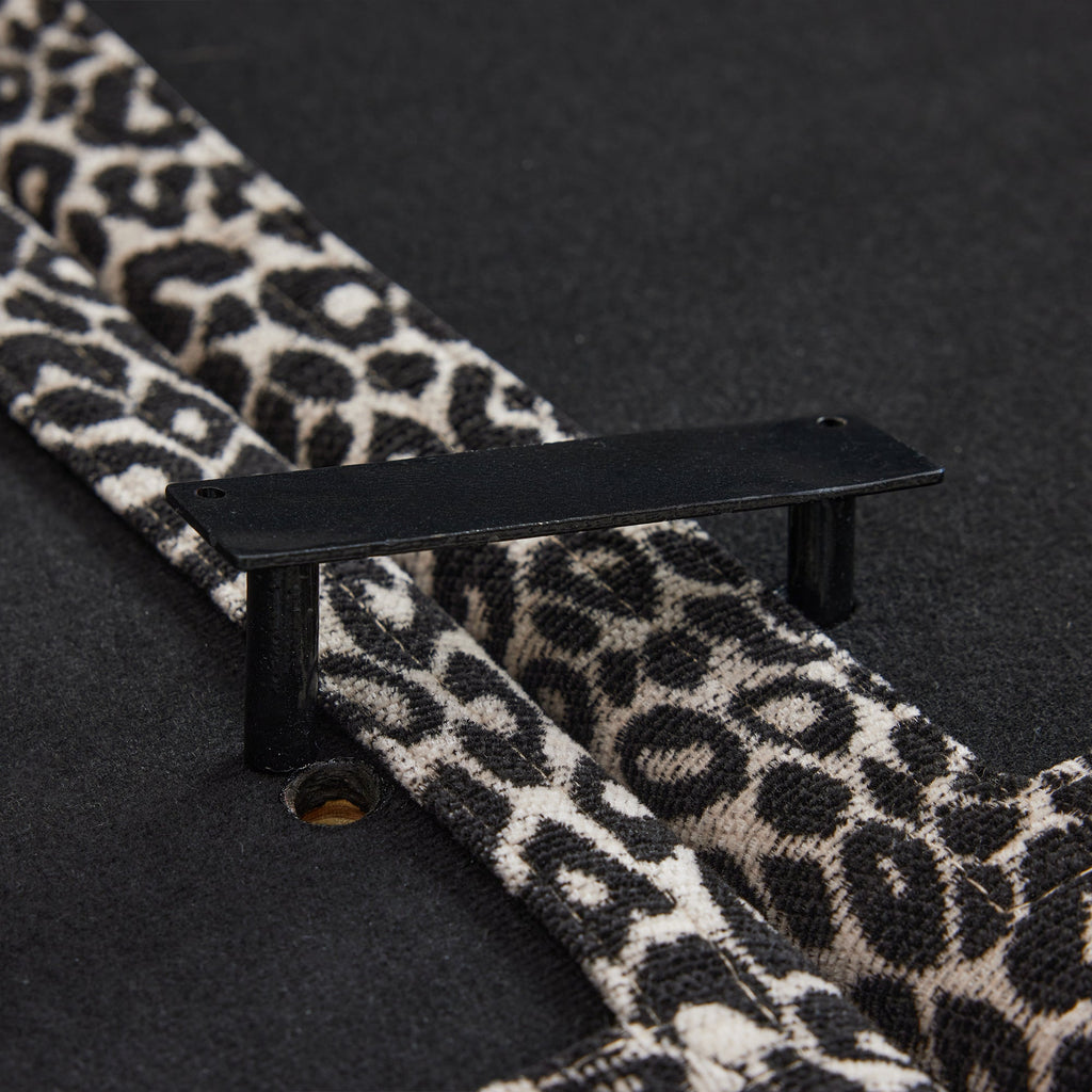 Sectional Sofa Modern Leopard Chenille Khaki Black 4-seater Deep Seat