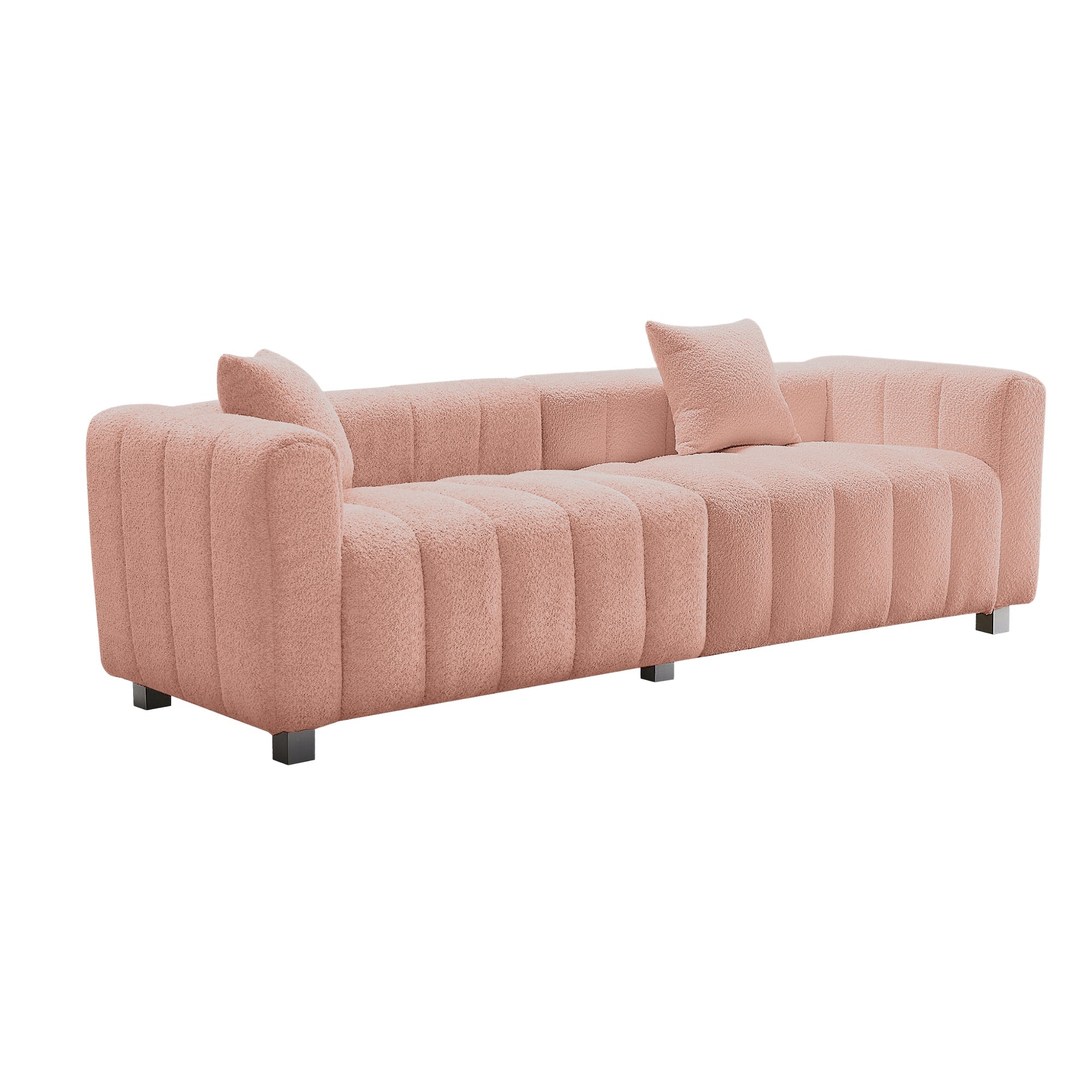 Sofa Bubble Tufted Velvet with Metal Base 83 Inch