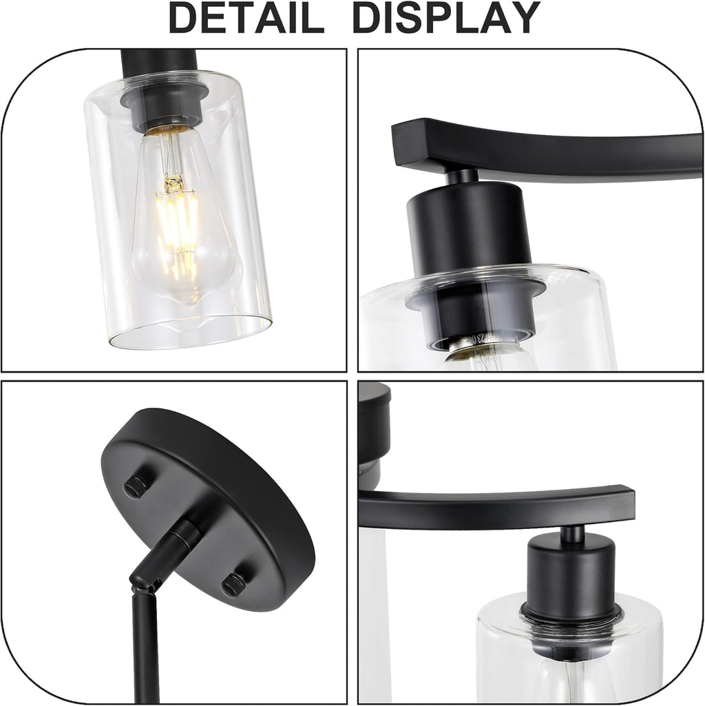 Three Light Black Dining Chandeliers For Kitchen Island