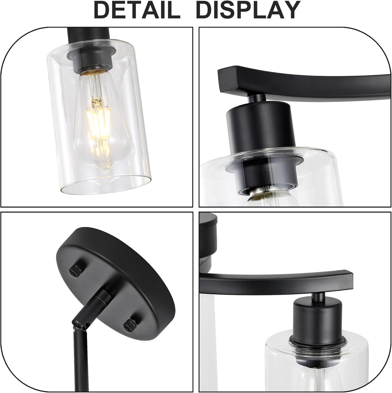 Three Light Black Dining Chandeliers For Kitchen Island