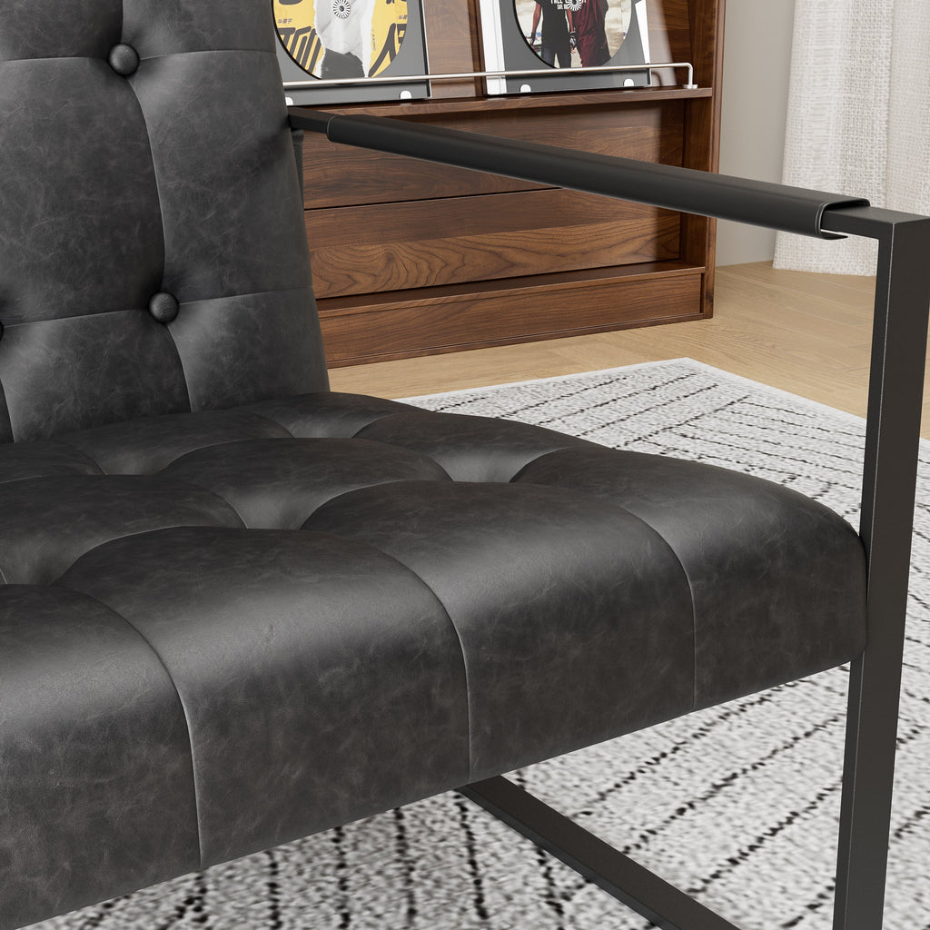 Accent Chair Modern Linen Upholstered Bedroom Living Room Office