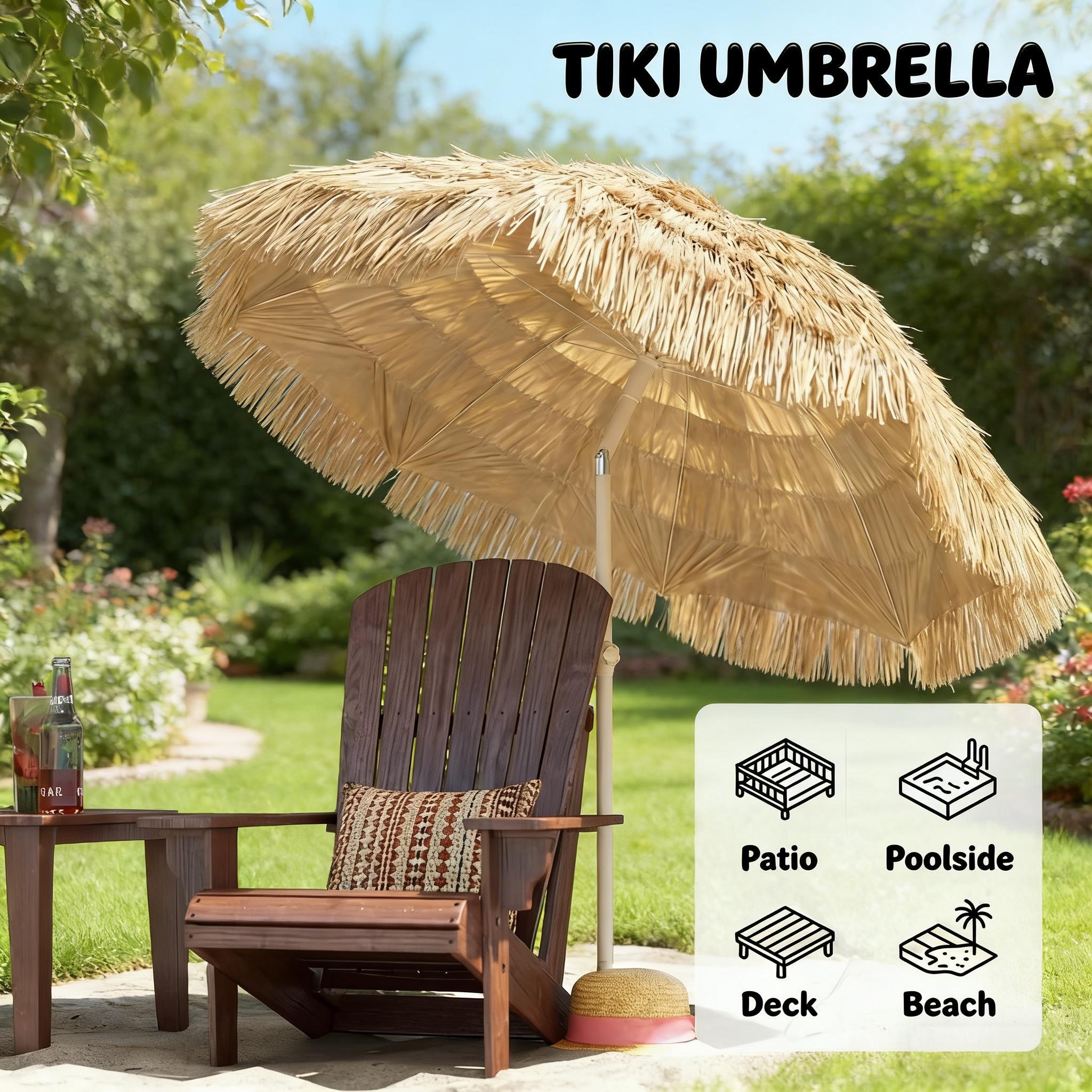 Outdoor Umbrella Hawaiian Style Garden Patio Shade