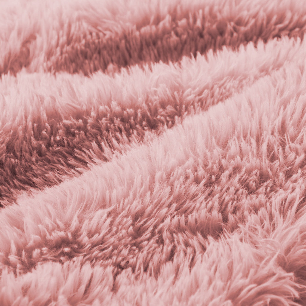 Sectional Sofa Modular Pink Plush Fabric 114 Inch with Throw Pillows