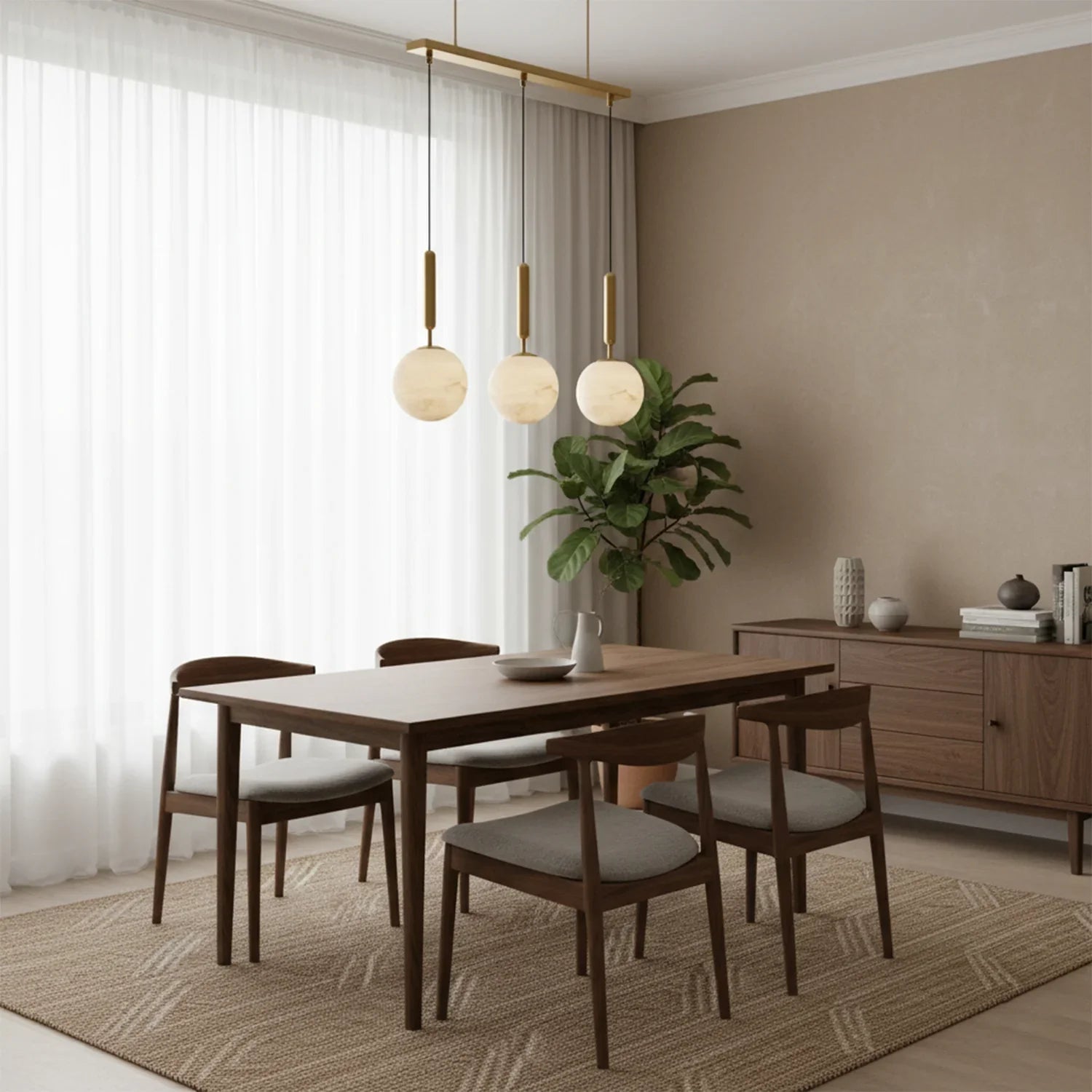 Alabaster Art Island Pendant Light