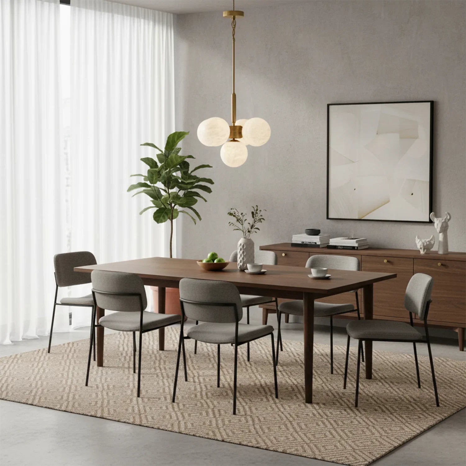 Alabaster Art Island Pendant Light