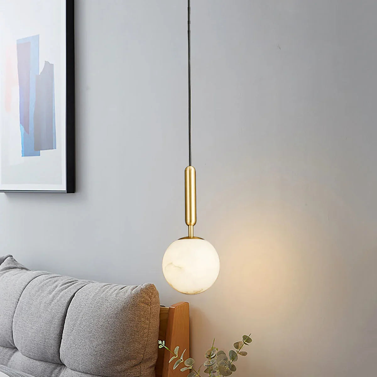 Alabaster Art Island Pendant Light