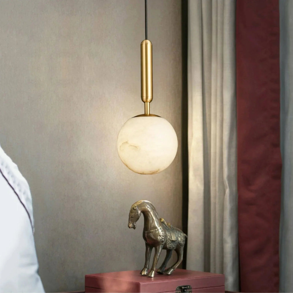 Alabaster Art Island Pendant Light