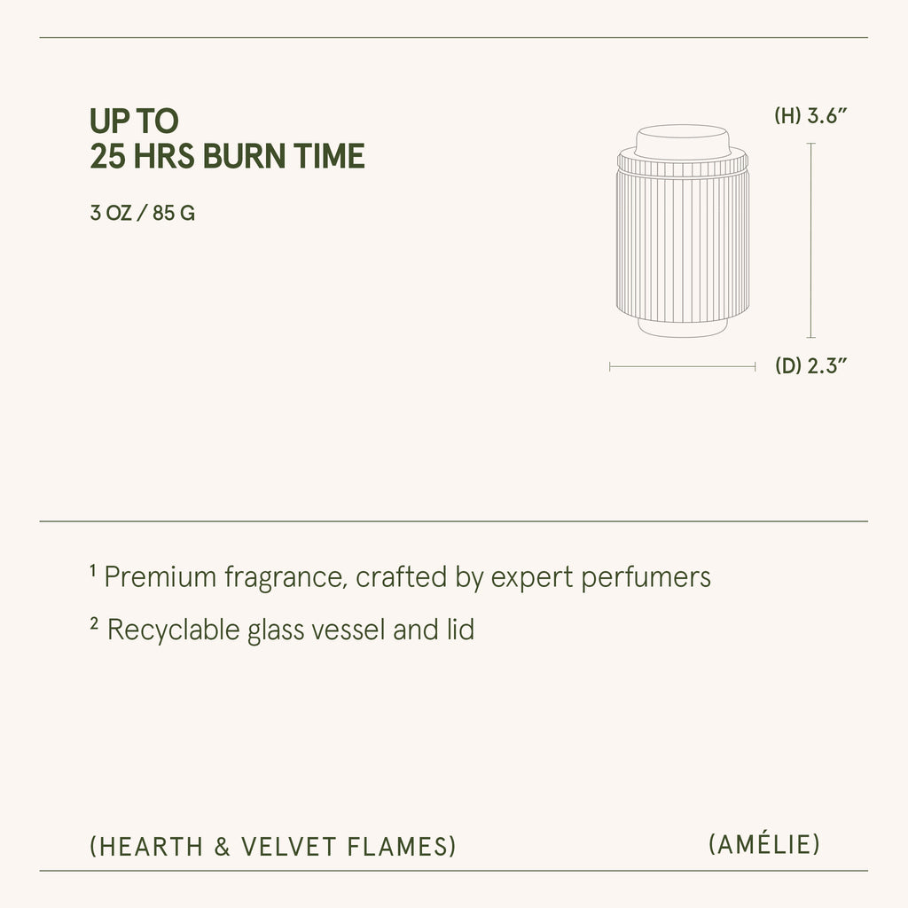 Amélie – Hearth & Velvet Flames 3oz Candle