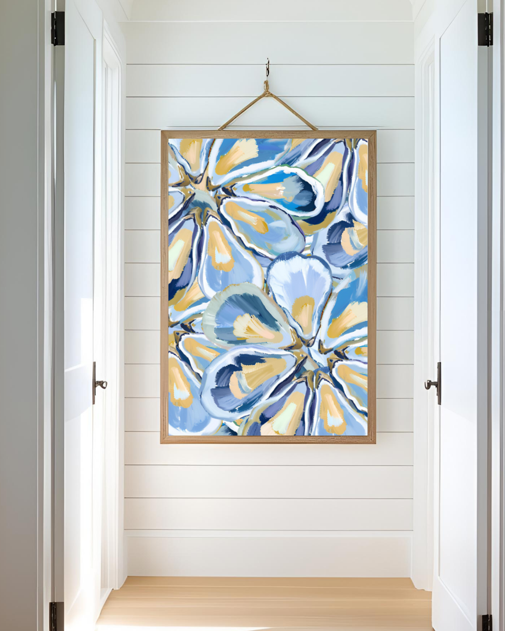 COASTAL WALL ART : BLUE OYSTER PRINT Coastal Decor Coastal Art