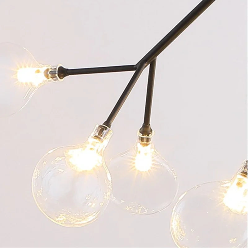 DecorBites™ Linear Firefly Chandelier: Elegant Tree Branch Lighting for Home Decor
