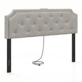 Headboard for Queen and Full Size Bed Tufted Upholstered Head Board-Gray