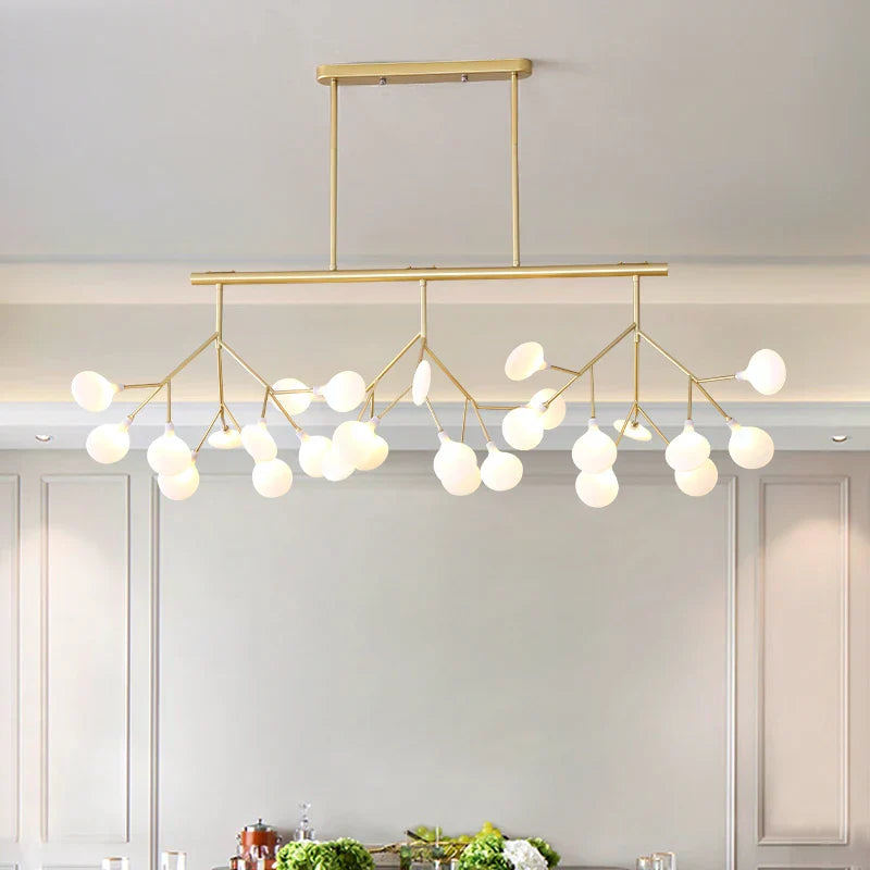 DecorBites™ Linear Firefly Chandelier: Elegant Tree Branch Lighting for Home Decor
