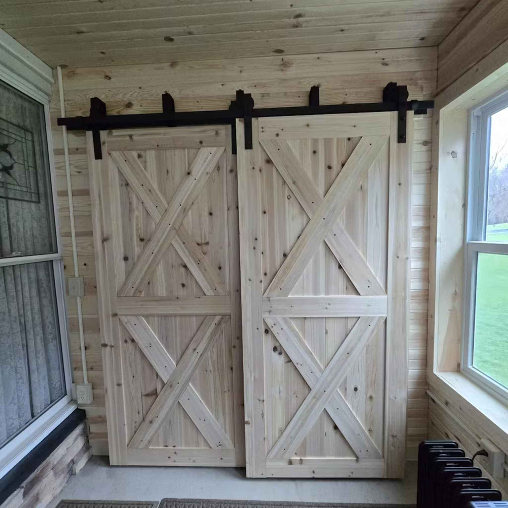 Natural Pine Wood Barn Door | 80", 84", 96" x 20"-60"